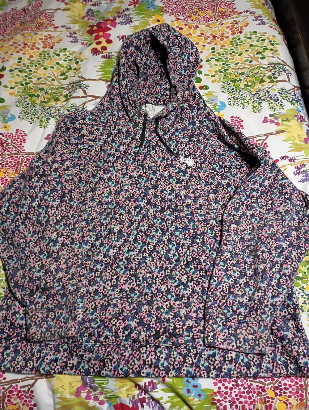Anthropologie Gola Floral Hoodie  Size  2X Pink, Blue